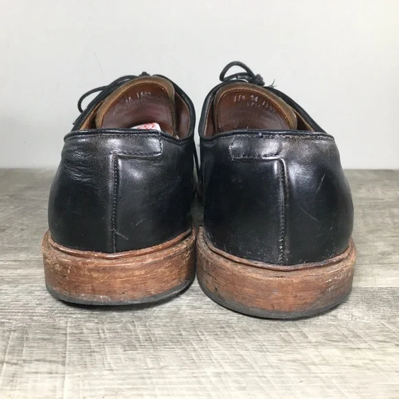 Allen Edmonds Academy Mens Black Leather Oxfords Lace Up Preppy Shoes Size 11.5